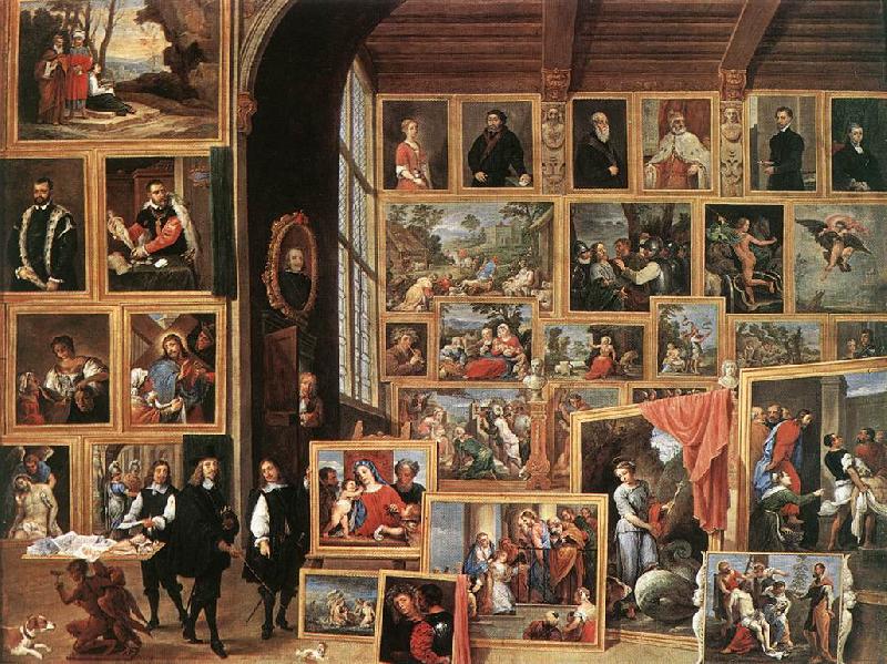 TENIERS, David the Younger The Gallery of Archduke Leopold in Brussels oil painting picture